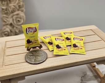 Miniature Potato Chips I Miniature Doll Snacks | Miniature Party Snacks I 1:12 Scale Picnic