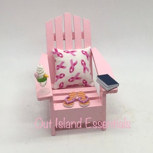 Adirondack Ornament | Christmas Beach Ornament | Breast Cancer Christmas Ornament | Beach Chair Christmas Ornament | Coastal Christmas