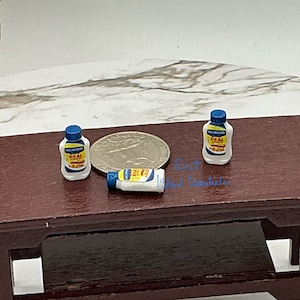Miniature Condiments I Dollhouse Grocery I Miniature Doll Food Essentials I Miniature Dollhouse Food I 1:12 Scale Dollhouse Accessories