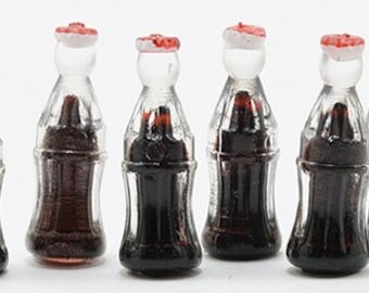 6 Stück Puppenstube Soda I Miniatur Puppenstube Getränke I Miniatur Puppenhaus Essen I 1:12 Puppenhaus Zubehör