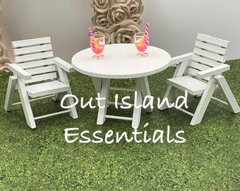 Miniature Patio Furniture Set 1:12 Scale