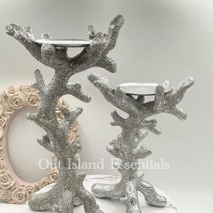 フェイクコーラルキャンドルホルダー1個 | ピラーキャンドル コーラルアクセント | コースタルキャンドルホルダー | ピラーキャンドルホルダー