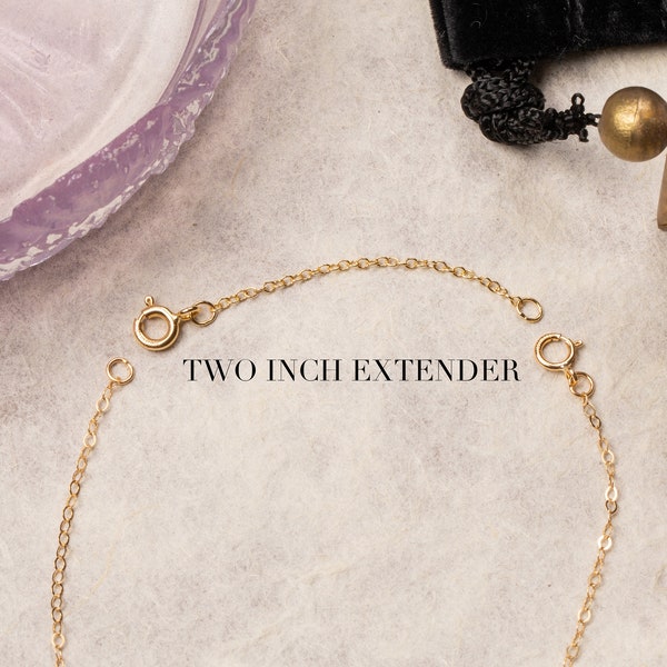Two inch necklace extender - 14k gold filled 1.4 mm chain - Extender for necklaces - 2 inch extender - super useful for layering