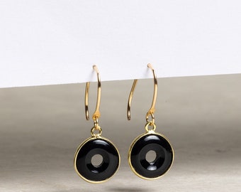 Beautiful Black Onyx dangle drop earrings 14k Gold Filled Ear-Wires - Unique, modern, Jewelry gifts for Mom, Wife, Daughter, Sister, Bride