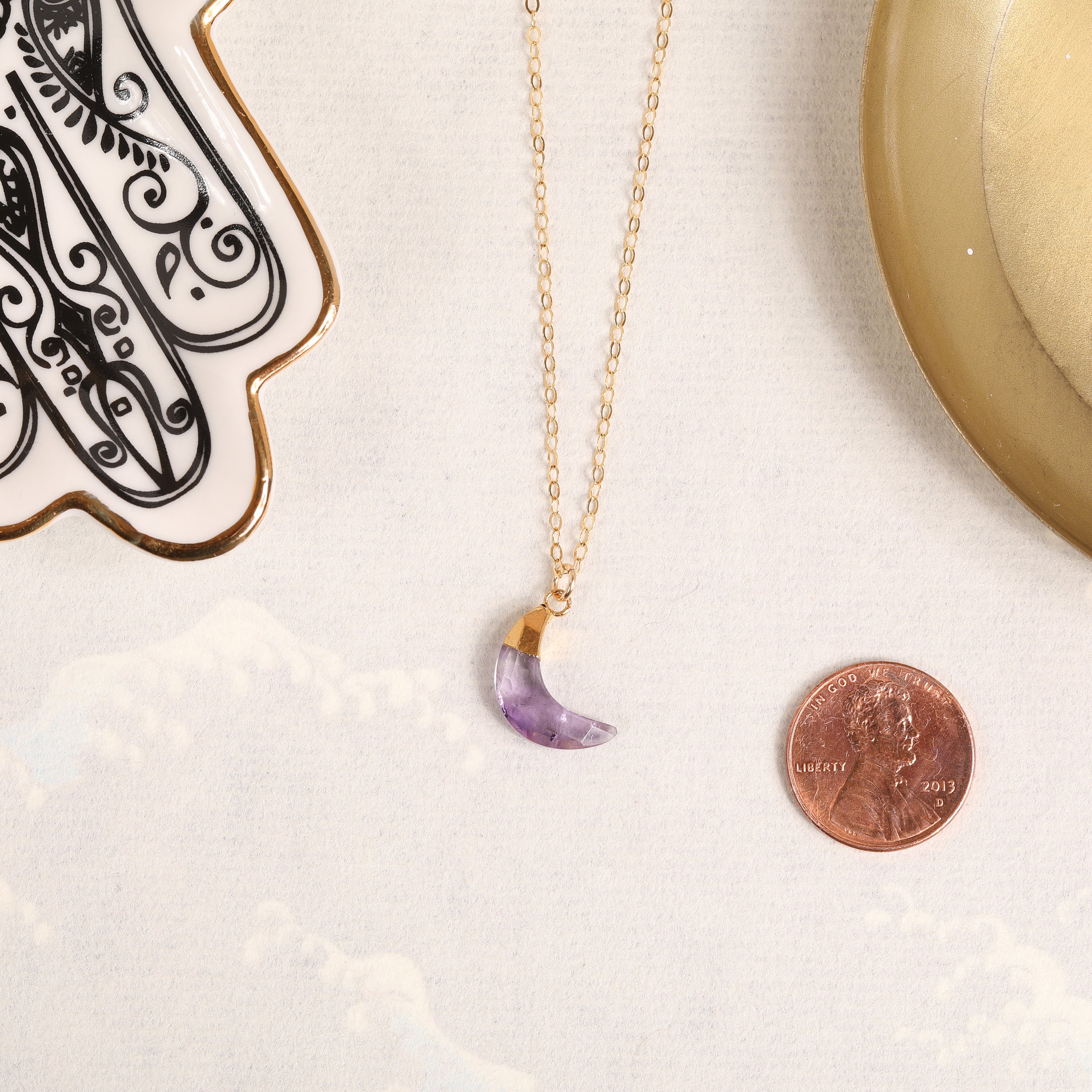 amethyst moon necklace amethyst moon necklace