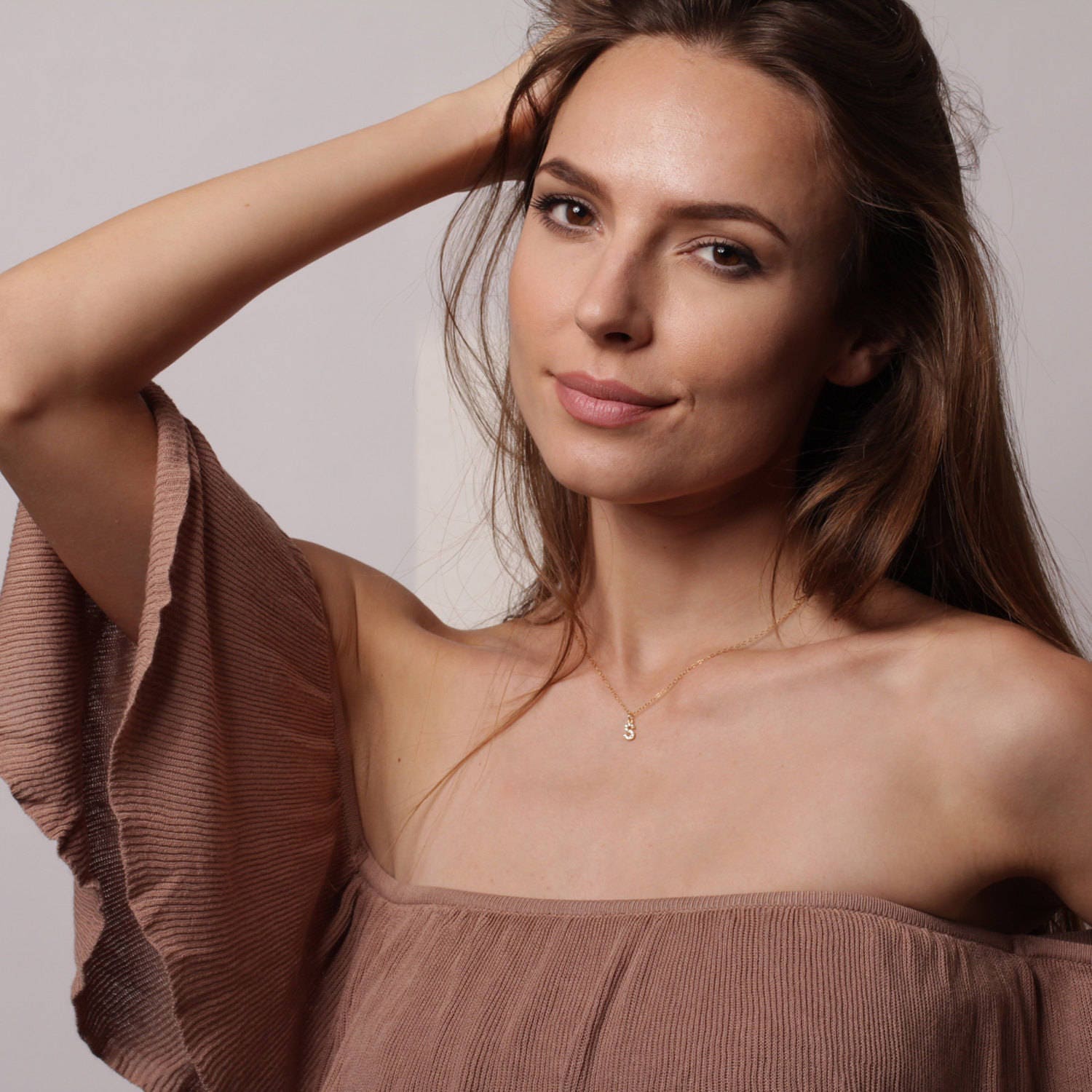 Initial Necklace q Fashion Necklace Short Gold Etsy