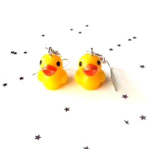 Duck earrings - sterling silver earrings - 4 earring options available - duck gift - gift for her