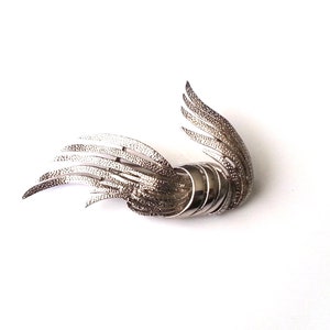 Vintage silver tone statement brooch - vintage brooch - gift for her