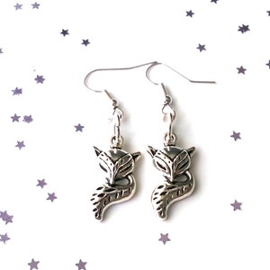 Pendientes de zorro - joyas de zorro - pendientes de plata de ley - 4 opciones de pendientes disponibles - regalo para ella - regalo de zorro