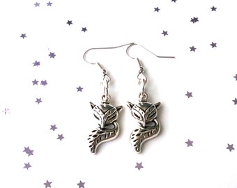 Fox earrings - fox jewellery - sterling silver earrings - 4 earring options available - gift for her