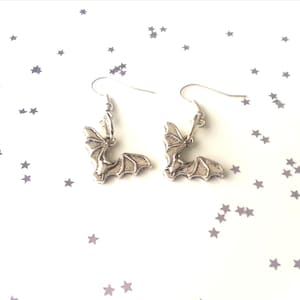 Bat earrings, sterling silver earrings, halloween earrings, 4 earring options available, gift for her, bat gift