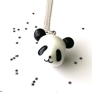 Panda Halskette - Panda Schmuck - 3 Kettenlängen Optionen - Panda Geschenk - Geschenk für Sie