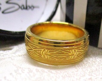 Thomas Sabo Elegant silver ring gold plated with fine pattern size 50 16 mm little finger