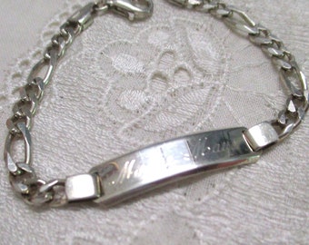 No 38 silver bracelet engraved My Mouse Kids Bracelet 15.5 cm