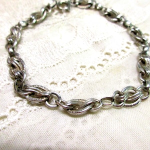 No 54 Beautifully decorated Art Deco silver bracelet antique link bracelet 18.5 cm 0.6 cm bracelet silver bracelet ladies