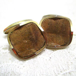 Sturdy vintage cufflinks with cork, interesting design