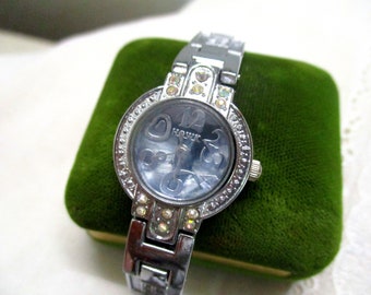 No 21 Noble Hawk women's watch quartz silver blue rhinestone jewelry watch rhinestone watch wristwatch