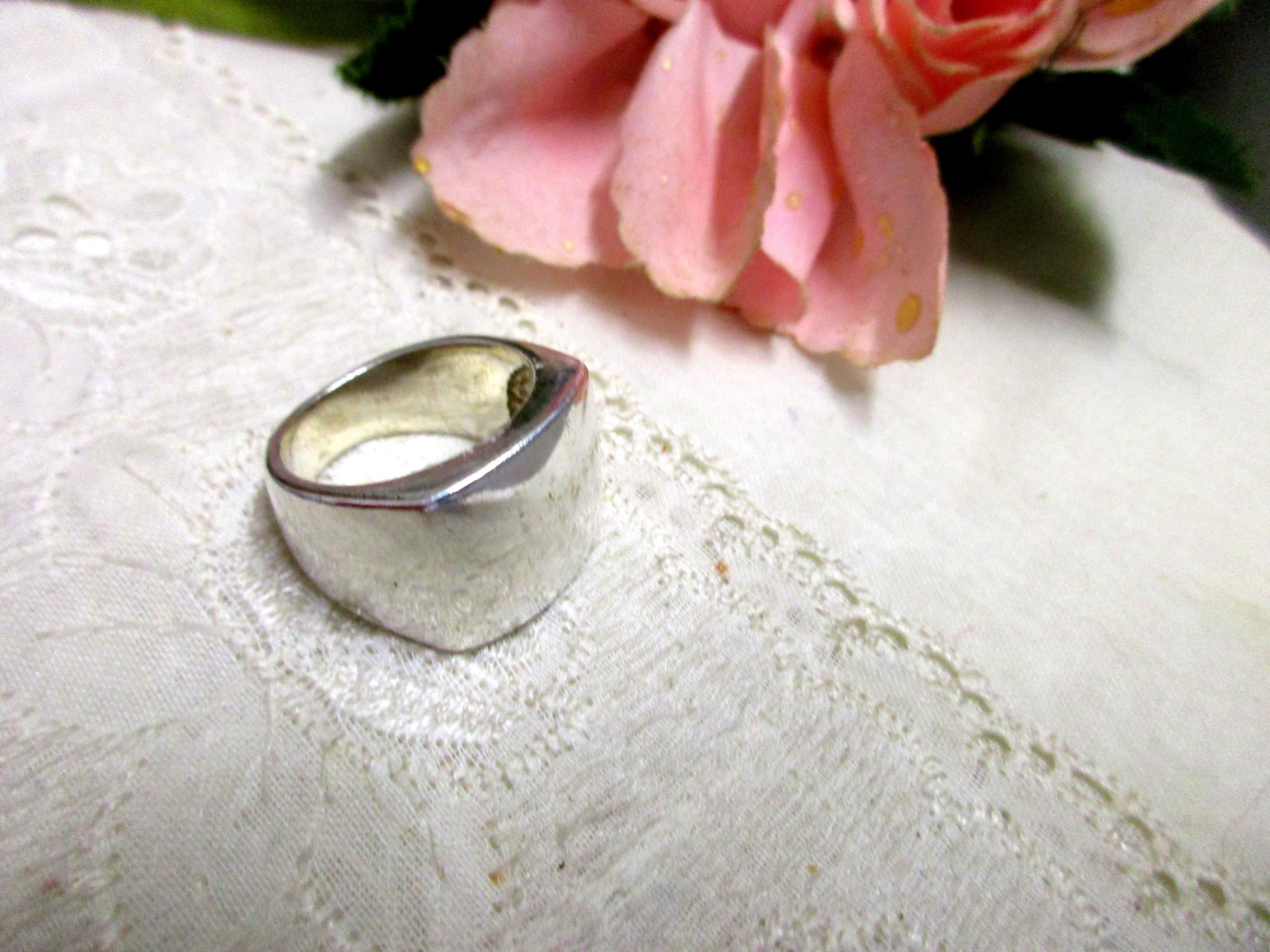 Bague Homme En Argent Massif 925 - Marque S Oliver - Taille 61 - Vintage En Bon état