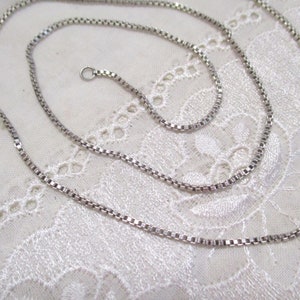 No 46 Venetian long silver chain 835 59.0 cm 1.0 mm silver necklace men women vintage 60s image 1