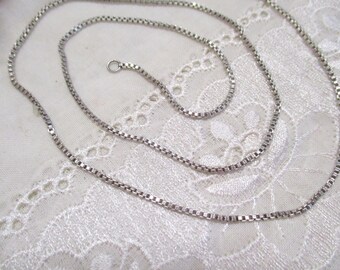 No 46 Venetian long silver chain 835 59.0 cm 1.0 mm silver necklace men women vintage 60s