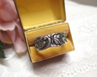 Romantic rose ring silver ring 835 rose rose pattern 21 mm 66 traditional ring women's ring gift