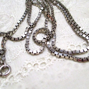 No 46 Venetian long silver chain 835 59.0 cm 1.0 mm silver necklace men women vintage 60s image 3