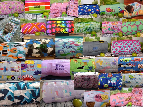 Nap Mat With Pillow Free Shipping Roll And Attached Etsy