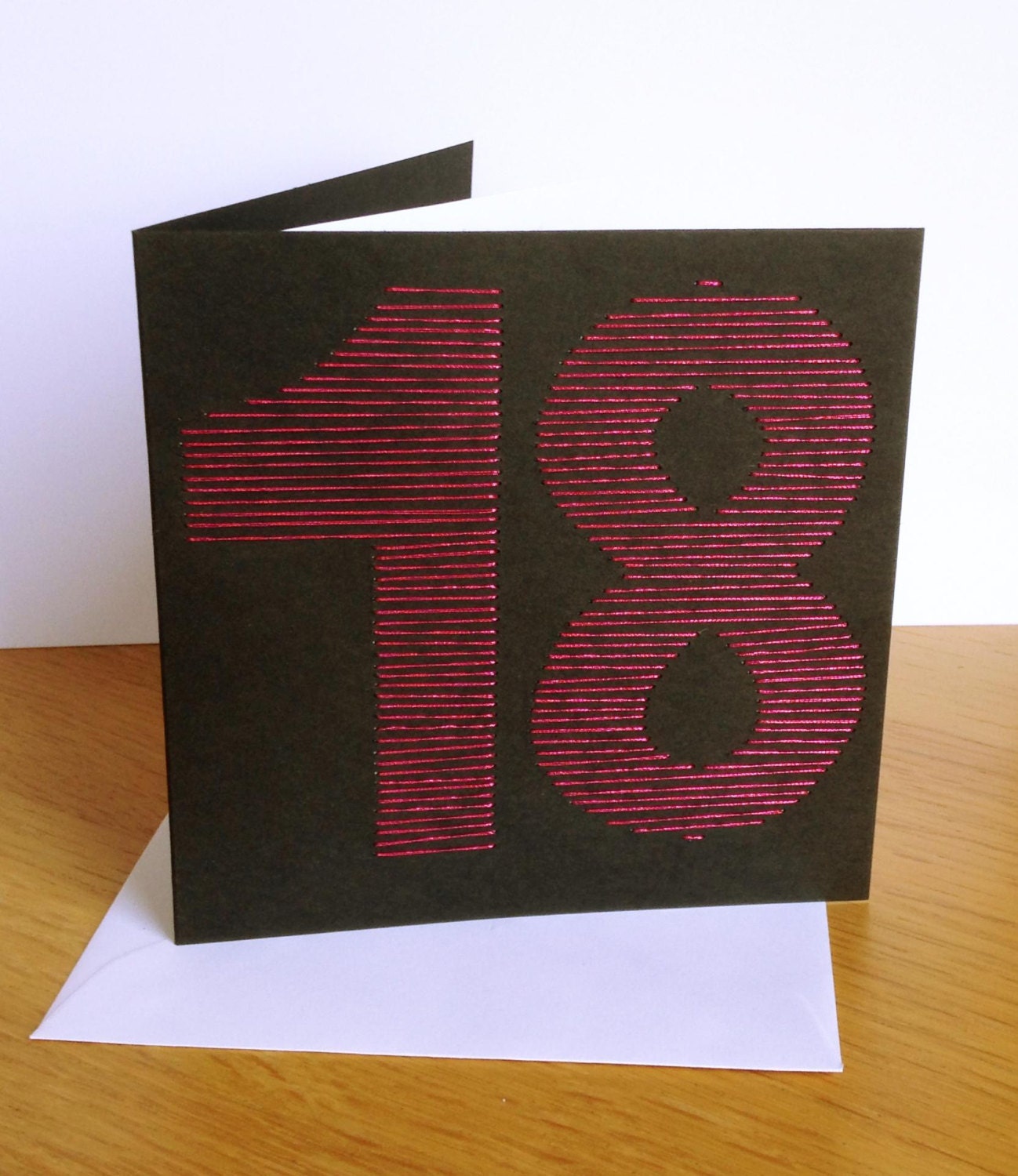 18th Birthday Card Number 18 Eighteen Handmade string | Etsy