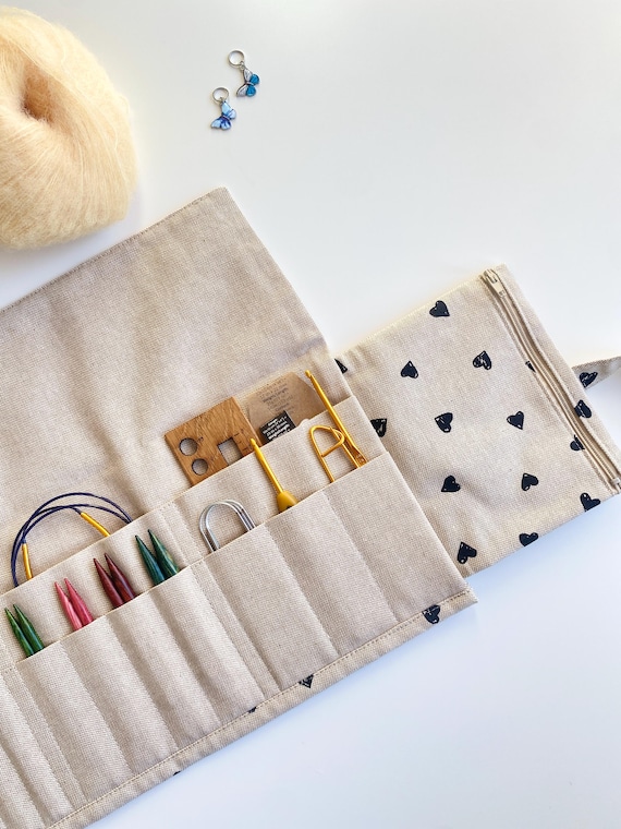 Schwarzes Herz Stricknadel Etui Nadeletui Stricknadeln Aufbewahrung  Rundstricknadel Etui Stricknadel Tasche Etui - Etsy sterreich