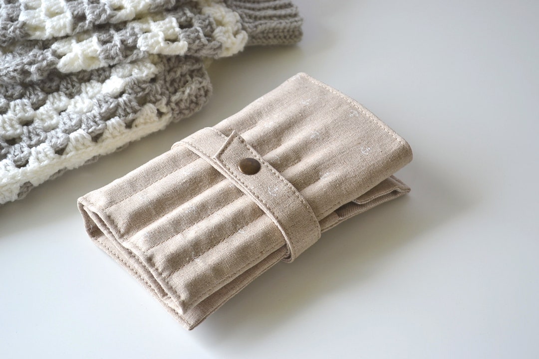 Crochet Hook Roll up Organizer Fold up Case Crocheters Gift One of a