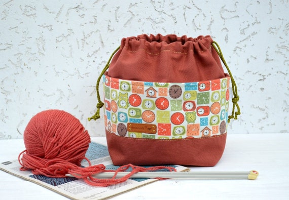 Yarn Storage Bag Project Bucket Bag Crochet and Knitting