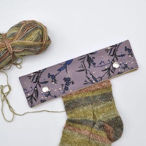 Purple Floral DPN Holder, DPN Cozy, Double Pointed Needle Holder, Gifts For Knitters, DPN Needle Holder