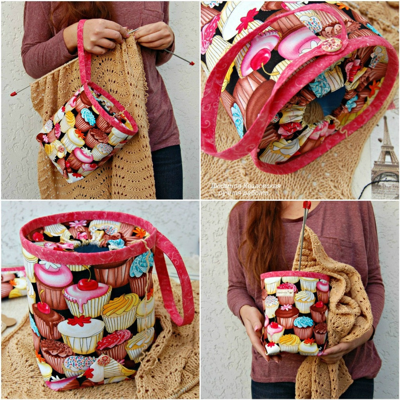 PDF Sewing pattern Knitting Project bag Sewing tutorial Etsy