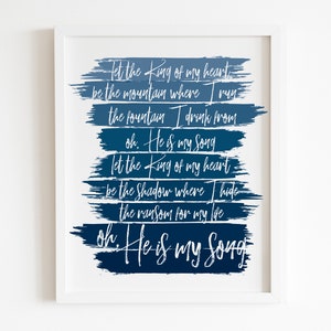 King of My Heart Art | Worship Music Art | Christian Art | Worship Music Poster | Digital File | INSTANT DOWNLOAD