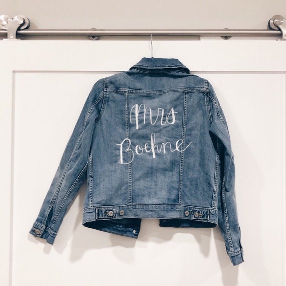 embroidered jean jacket etsy