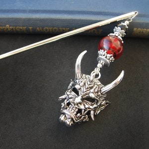 Oni demon hair stick, Japanese folklore hairpin