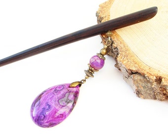 Japanese Fan Hair Stick Asian Kanzashi Wooden Hair Chopstick Etsy
