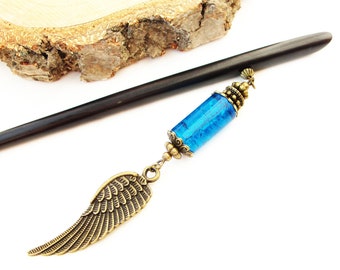 Japanese Fan Hair Stick Asian Kanzashi Wooden Hair Chopstick Etsy