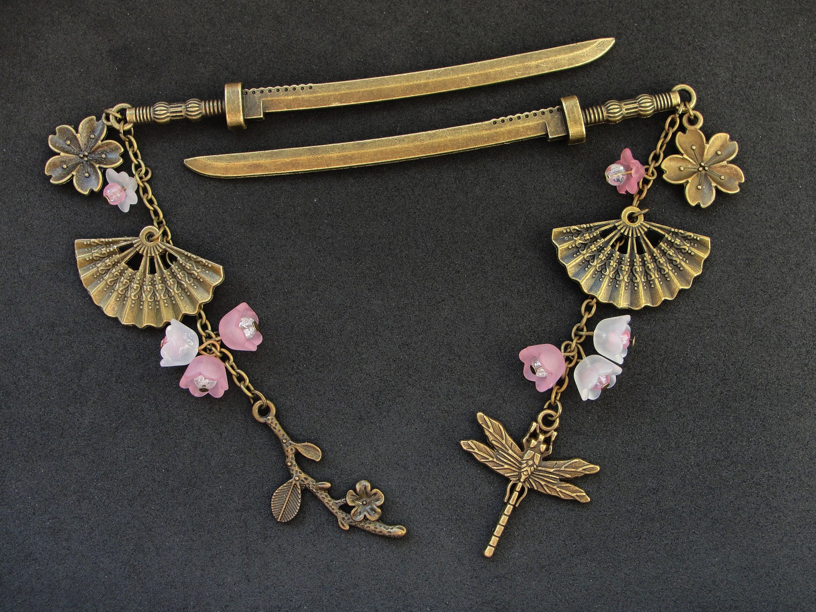 Single or Set Japanese Hair Sticks With Frosted Bright Pink Etsy