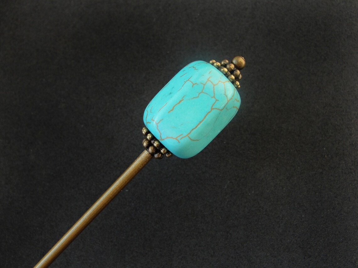 Blue Tama Kanzashi Hairpin Asian Pick Japanese Hair Stick Etsy