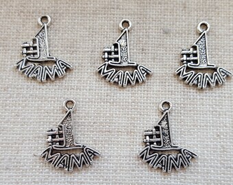 Number 1 MAMA Charms X 5. Mama Charms. Mum Charms. Mothers Charms. Mom Charms.  Tibetan Silver Tone.  UK Seller