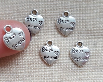 Best Friend Charms X 5. Friend Heart Charms. Friend Charms. Tibetan Silver Tone. UK Seller