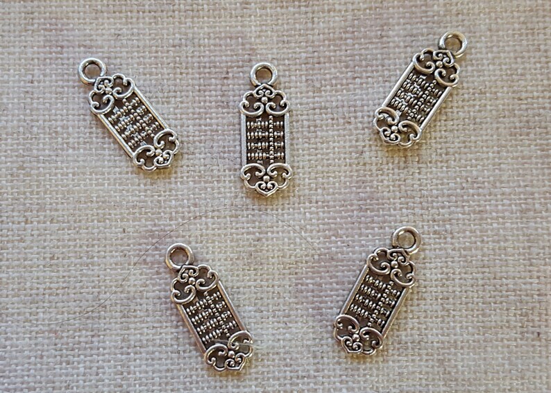 Counting Frame Charms Childrens Charms Abacus Charms x 5 Calculator Charms Math Lovers Charms Tibetan Silver Tone.UK Seller