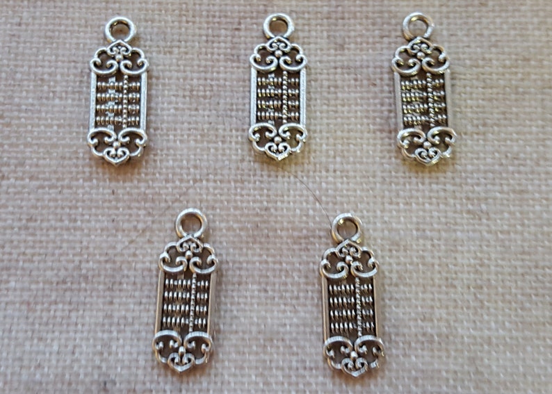 Counting Frame Charms Childrens Charms Abacus Charms x 5 Calculator Charms Math Lovers Charms Tibetan Silver Tone.UK Seller
