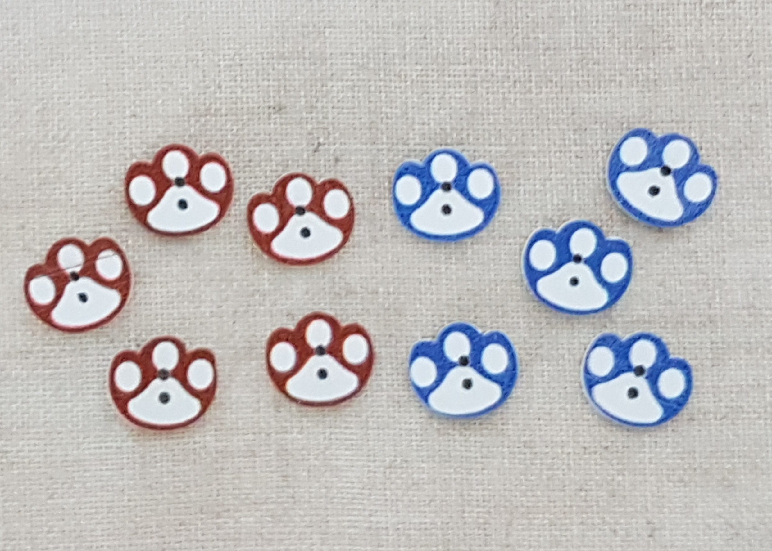 Paw Print Buttons. Dog Buttons. Novelty Buttons. 2 Hole Etsy UK