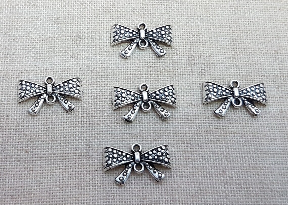 Ribbon Charms X 5. Bow Charms. Gift Bow Charms. Wedding Etsy