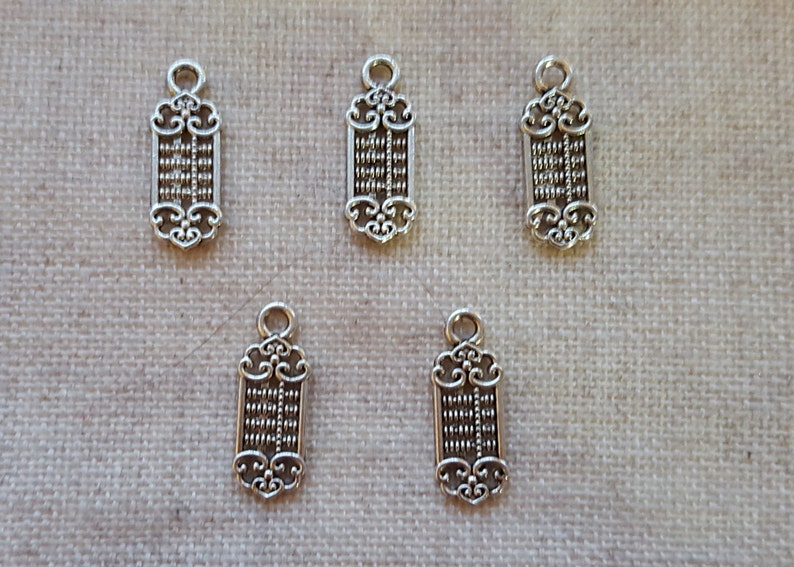Counting Frame Charms Childrens Charms Abacus Charms x 5 Calculator Charms Math Lovers Charms Tibetan Silver Tone.UK Seller
