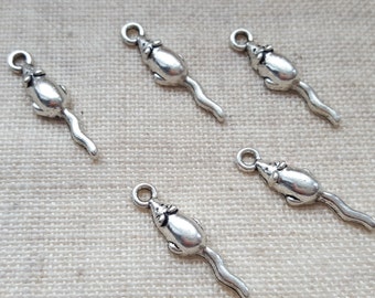 Mice Charms x 5. Mouse Charms. Rodent Charms. Rat Charms. Animal Charms. Tibetan Silver Charm - UK seller