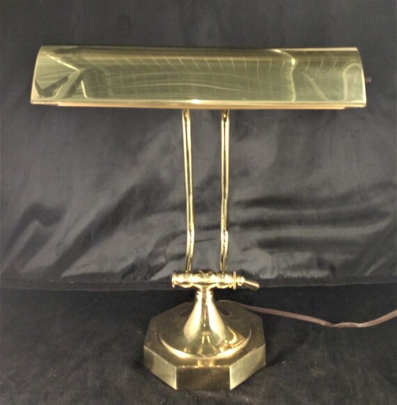 Vintage Brass Goose Neck Desk Lamp Classic Desk Lamp Mad Men Etsy