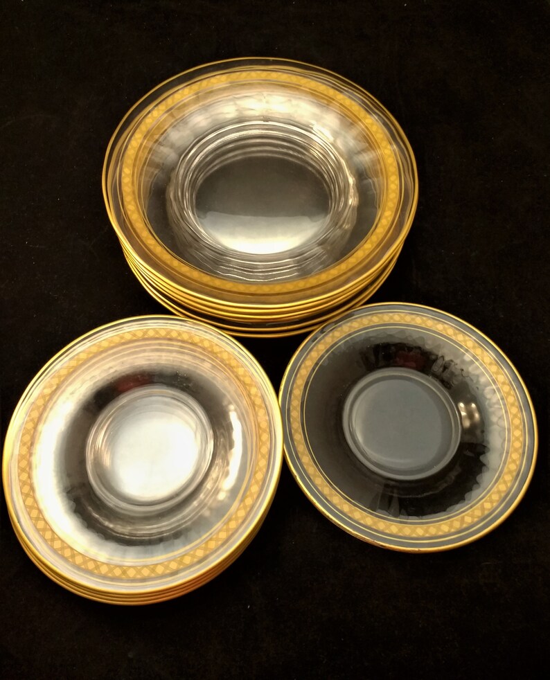 Clear Glass Plates With Gold Trim Glass Designs
